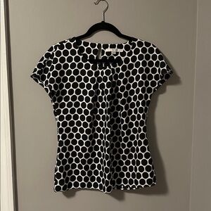 Boden Black and White Polka Dot Blouse